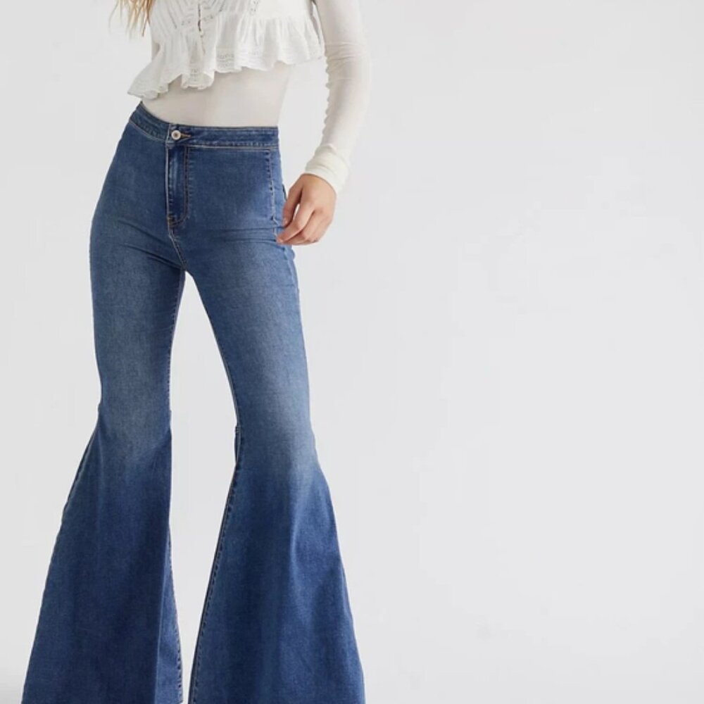 Free People | We the Free | Just Float on Flare High Waisted Women's Jeans Sz 27